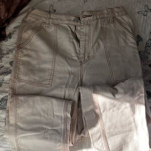 Simple Society Tan Cargo Pants with Brown Detailing